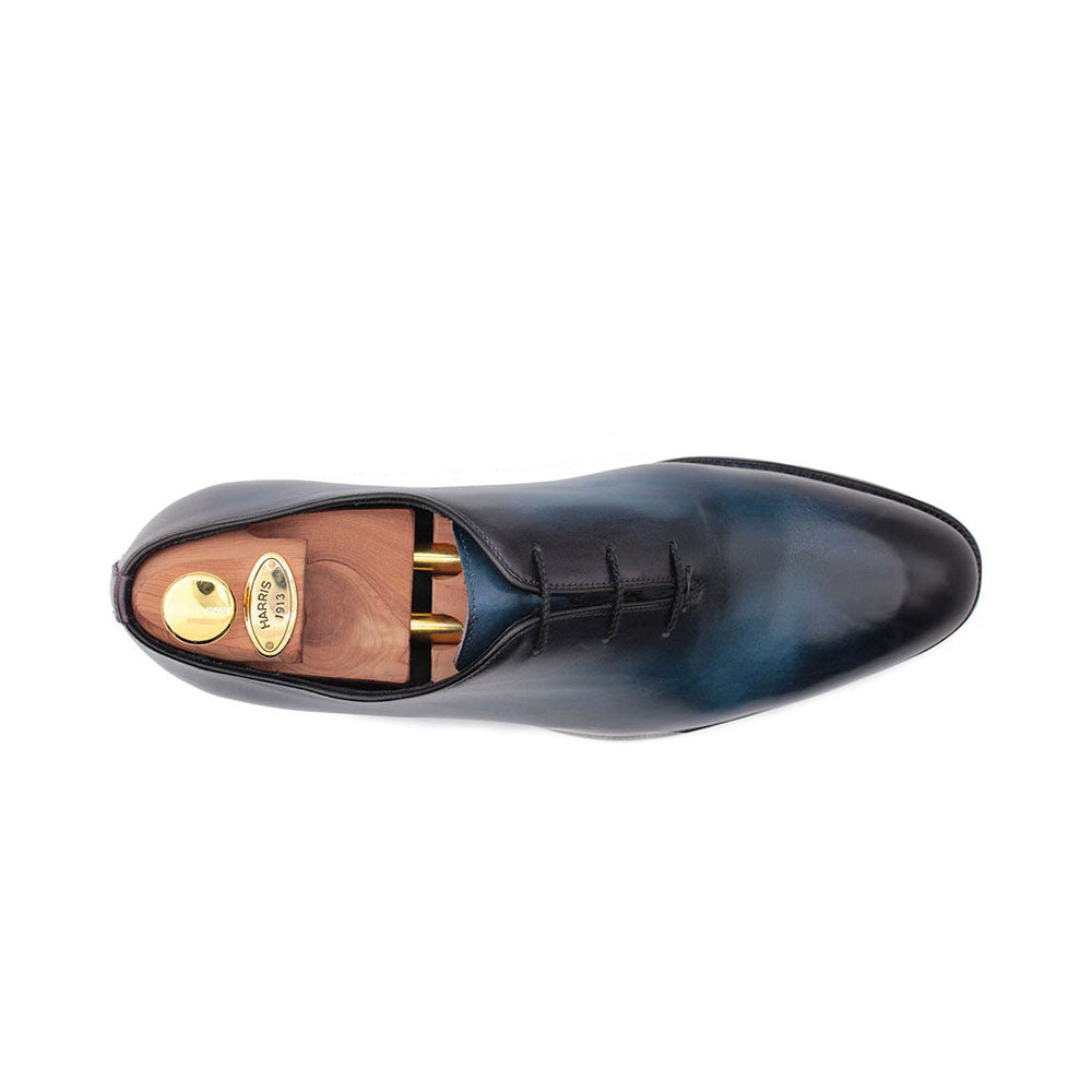 Harris Shoes 1913 Leather Wholecut Oxfords Blue