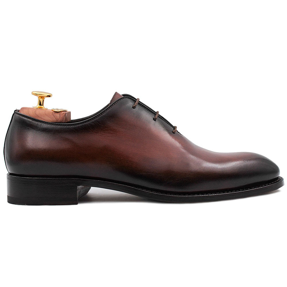 Harris Shoes 1913 Leather Wholecut Oxfords Marrone