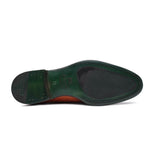 Harris Shoes 1913 Leather Wholecut Oxfords Orange
