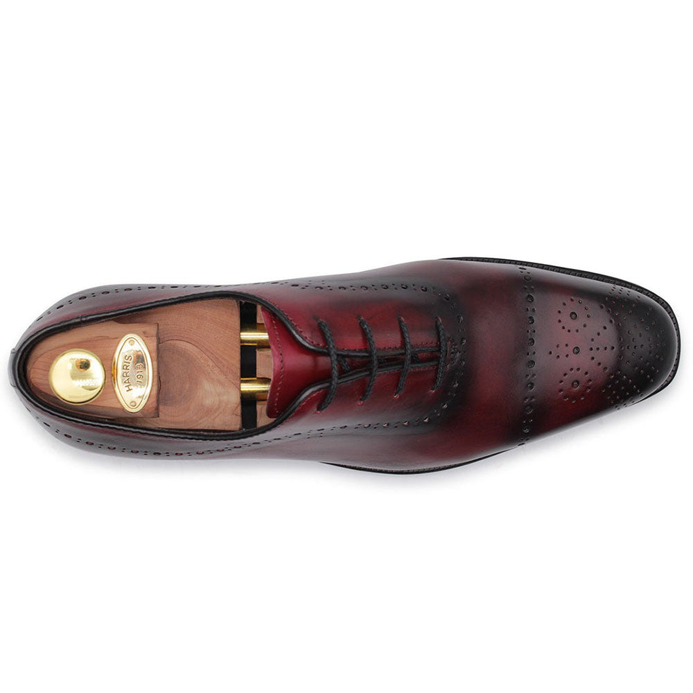Harris Shoes 1913 Leather Wholecut Shoes Rosso