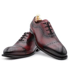 Harris Shoes 1913 Leather Wholecut Shoes Rosso