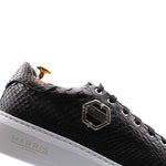 Harris Shoes 1913 Natural Python Leather Sneakers Nero