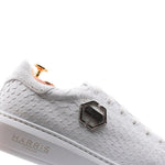 Harris Shoes 1913 Natural Python Leather Sneakers White