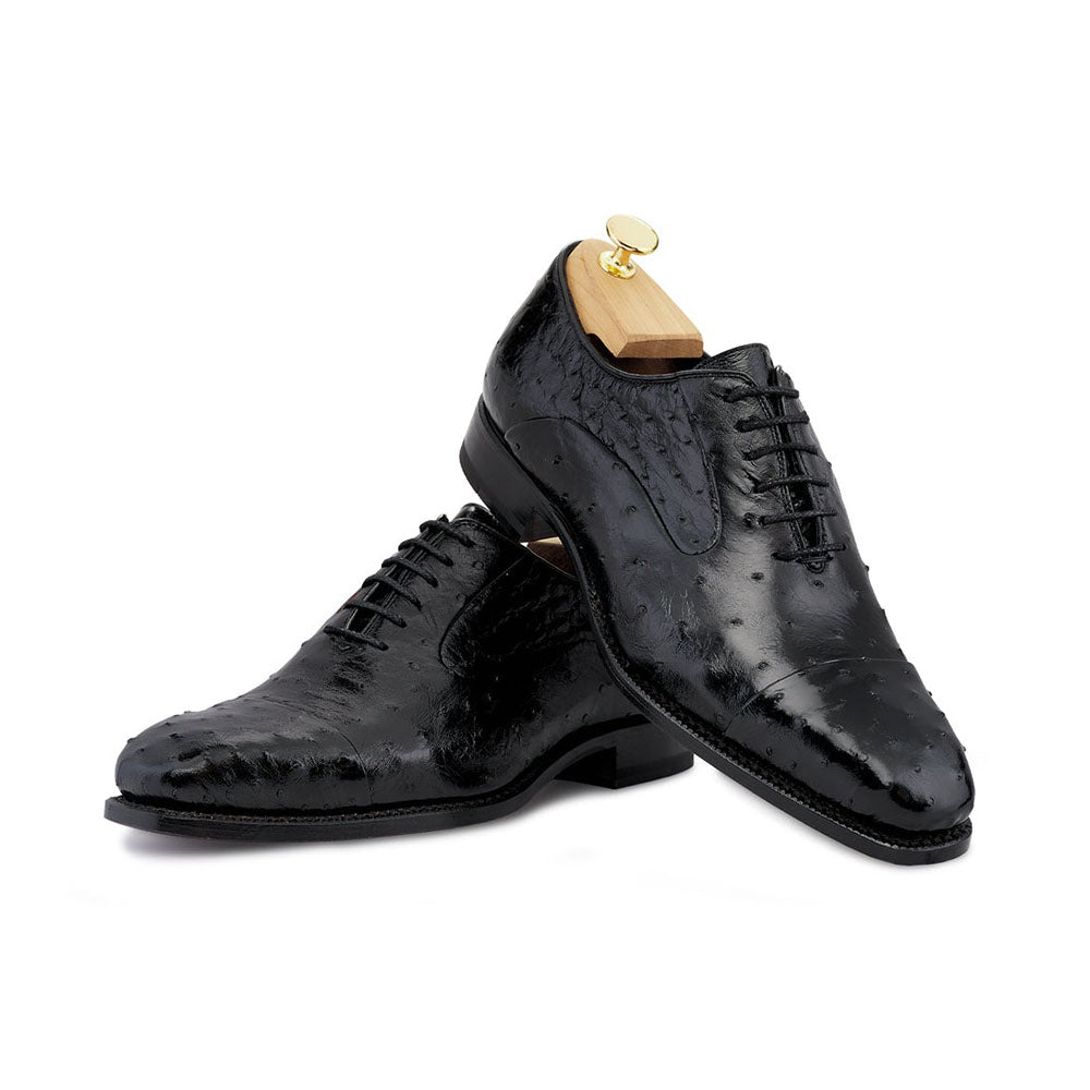 Harris Shoes 1913 Ostrich Stringed Shoes Nero