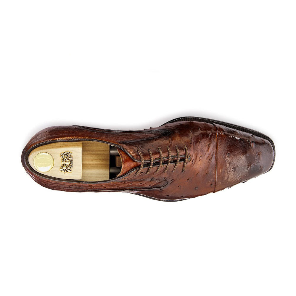 Harris Shoes 1913 Ostrich Stringed Shoes Tobacco