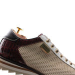 Harris Shoes 1913 Perforated Suede Sneakers Beige