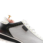 Harris Shoes 1913 Perforated Suede Sneakers White