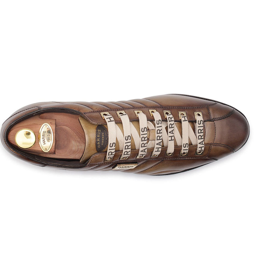 Harris Shoes 1913 Quilted Leather Sneakers Beige