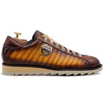Harris Shoes 1913 Quilted Leather Sneakers Brown