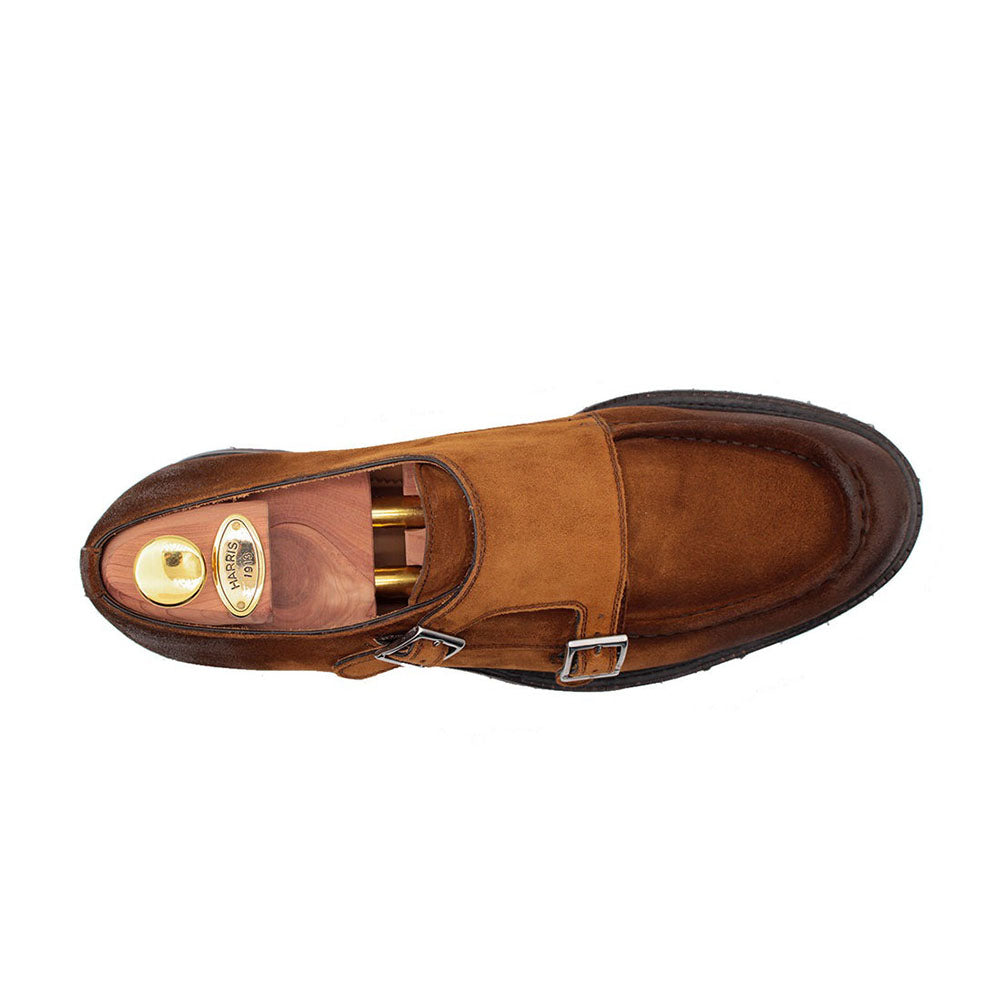 Harris Shoes 1913 Suede Double Buckle Shoes Marrone