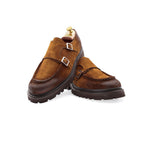 Harris Shoes 1913 Suede Double Buckle Shoes Marrone