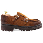 Harris Shoes 1913 Suede Double Buckle Shoes Marrone