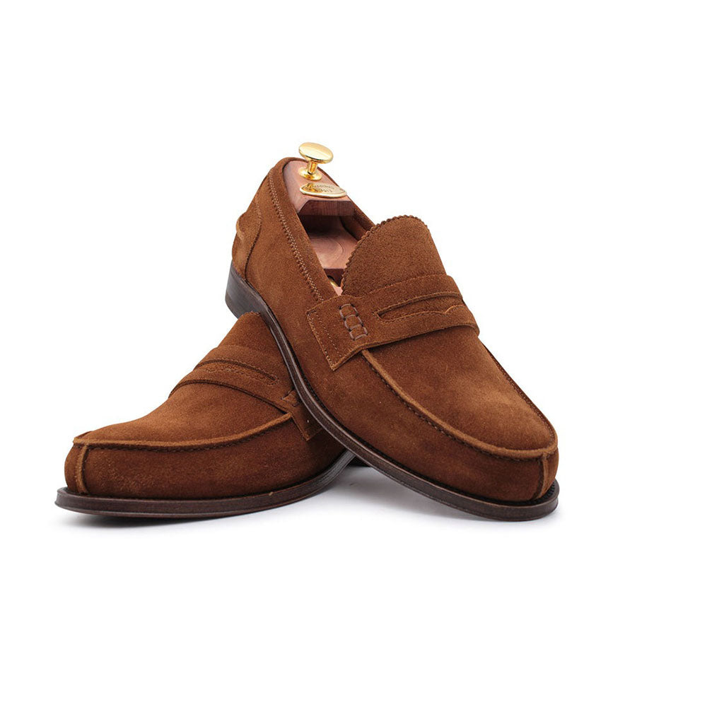 Harris Shoes 1913 Suede Loafers Tobacco