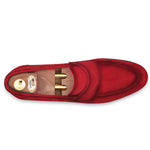 Harris Shoes 1913 Suede Slip-on Loafers Rosso
