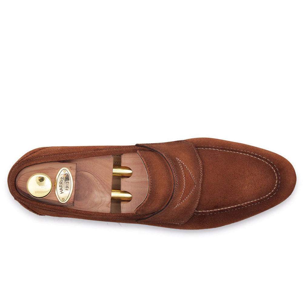 Harris Shoes 1913 Suede Slip-on Loafers Tobacco