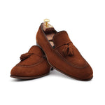 Harris Shoes 1913 Suede Tassel Loafers Brown