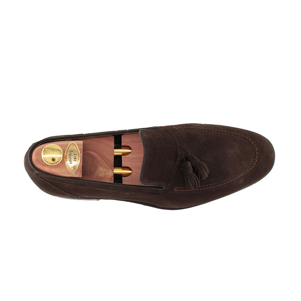 Harris Shoes 1913 Suede Tassel Loafers Marrone