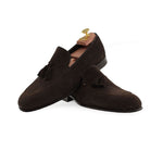 Harris Shoes 1913 Suede Tassel Loafers Marrone