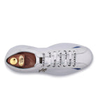 Harris Shoes 1913 Textured Leather Sneakers White