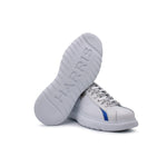 Harris Shoes 1913 Textured Leather Sneakers White