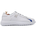 Harris Shoes 1913 Textured Leather Sneakers White