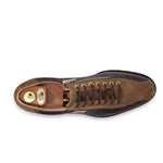 Harris Shoes 1913 Tweed Print Leather Sneakers Brown