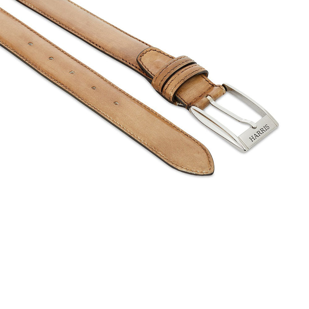 Harris Shoes 1913 Veal Leather Belt Beige
