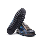 Harris Shoes 1913 Wave Quilted Calfskin Sneakers Blue