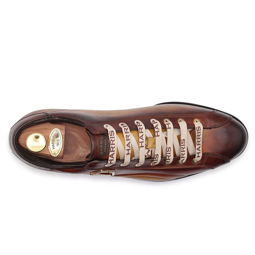 Harris Shoes 1913 Wave Quilted Calfskin Sneakers Brown