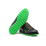 Harris Shoes 1913 Wave Quilted Calfskin Sneakers Green