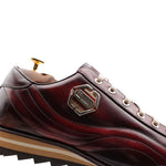 Harris Shoes 1913 Wave Quilted Calfskin Sneakers Red