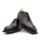 Harris Shoes 1913 Wholecut Stringed Leather Oxfords Brown