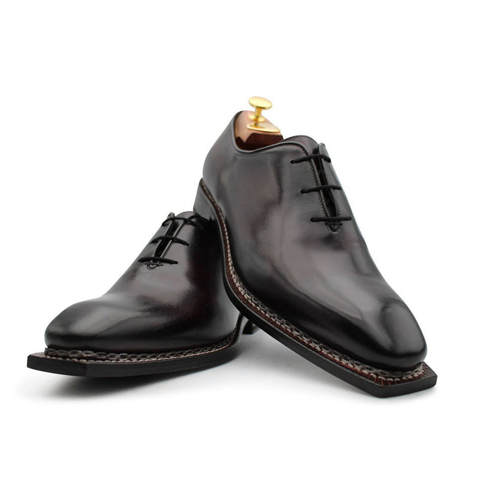 Harris Shoes 1913 Wholecut Stringed Leather Oxfords Brown