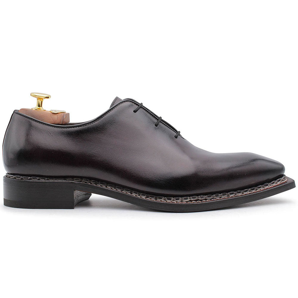 Harris Shoes 1913 Wholecut Stringed Leather Oxfords Brown