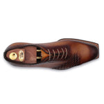 Harris Shoes 1913 Woven Leather Oxfords Brown