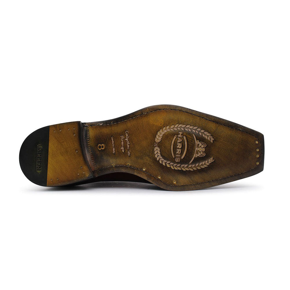 Harris Shoes 1913 Woven Leather Oxfords Brown