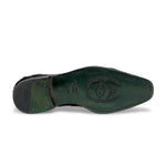 Harris Shoes 1913 Ostrich Stringed Shoes Petroleum