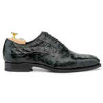 Harris Shoes 1913 Ostrich Stringed Shoes Petroleum
