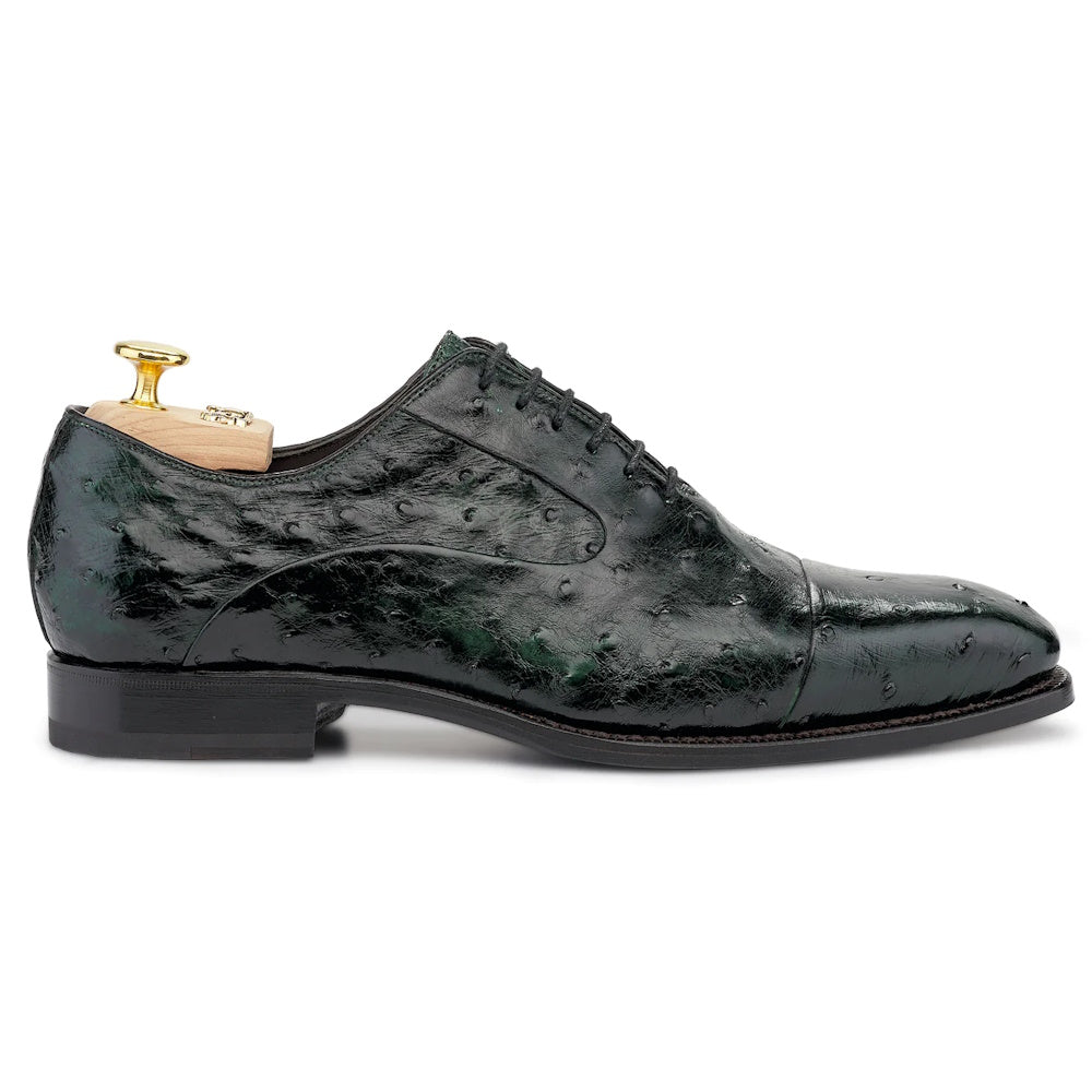 Harris Shoes 1913 Ostrich Stringed Shoes Petroleum