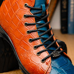 Marco Di Milano Hermond Alligator Boots Blue Jean / Honey