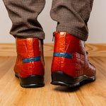 Marco Di Milano Hermond Alligator Boots Blue Jean / Honey