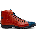Marco Di Milano Hermond Alligator Boots Blue Jean / Honey