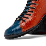 Marco Di Milano Hermond Alligator Boots Blue Jean / Honey