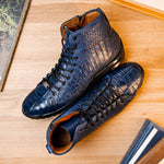 Marco Di Milano Hermond Alligator Boots Navy