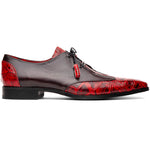Marco Di Milano Anzio Alligator / Calfskin Derby Black Cherry