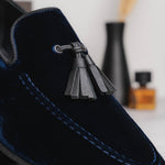 Paul Stuart Hope Velvet Slip-On Blue