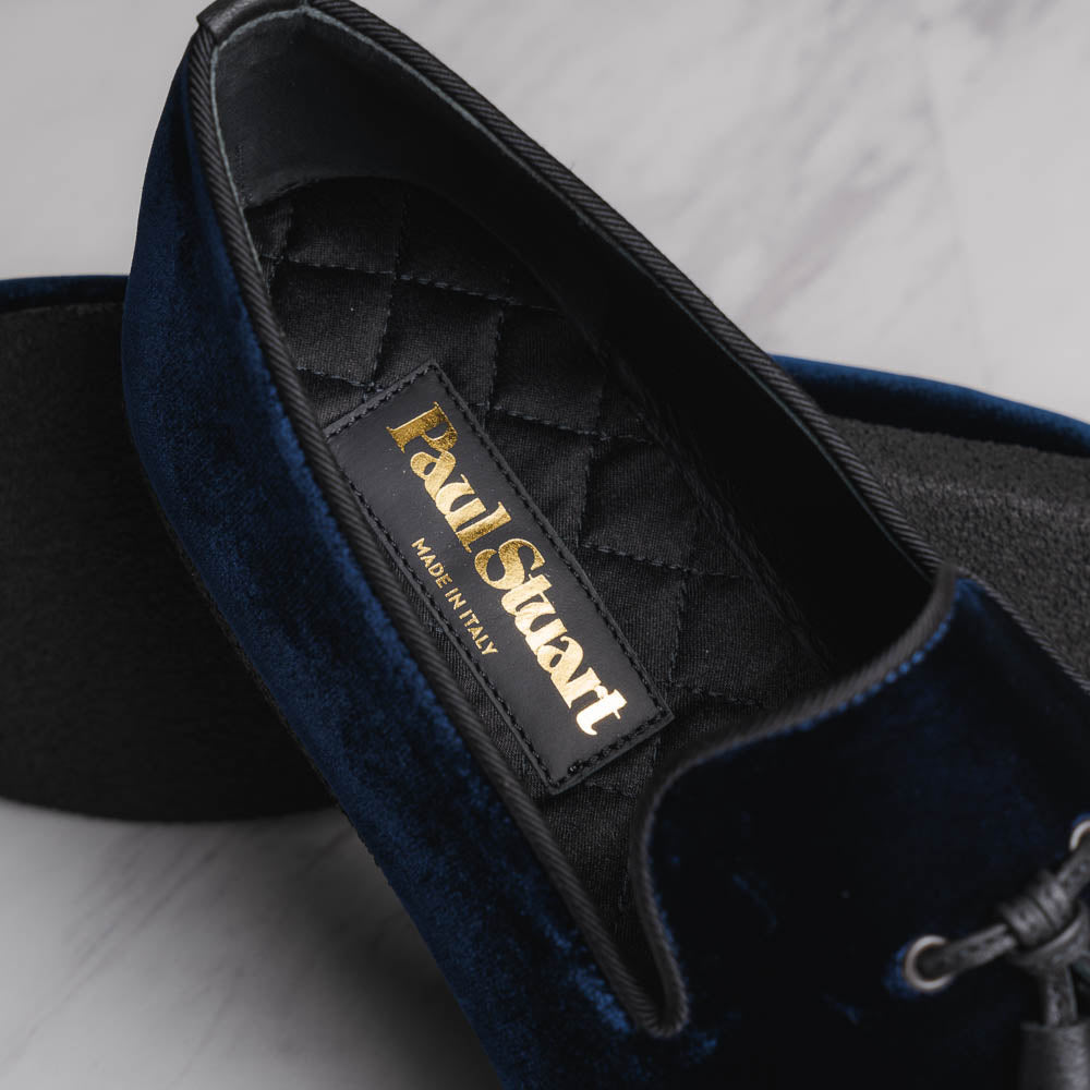 Paul Stuart Hope Velvet Slip-On Blue