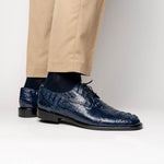 Los Altos Caiman Hornback Shoes Navy