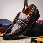 Marco Di Milano Hugo Alligator Bit Loafers Brown