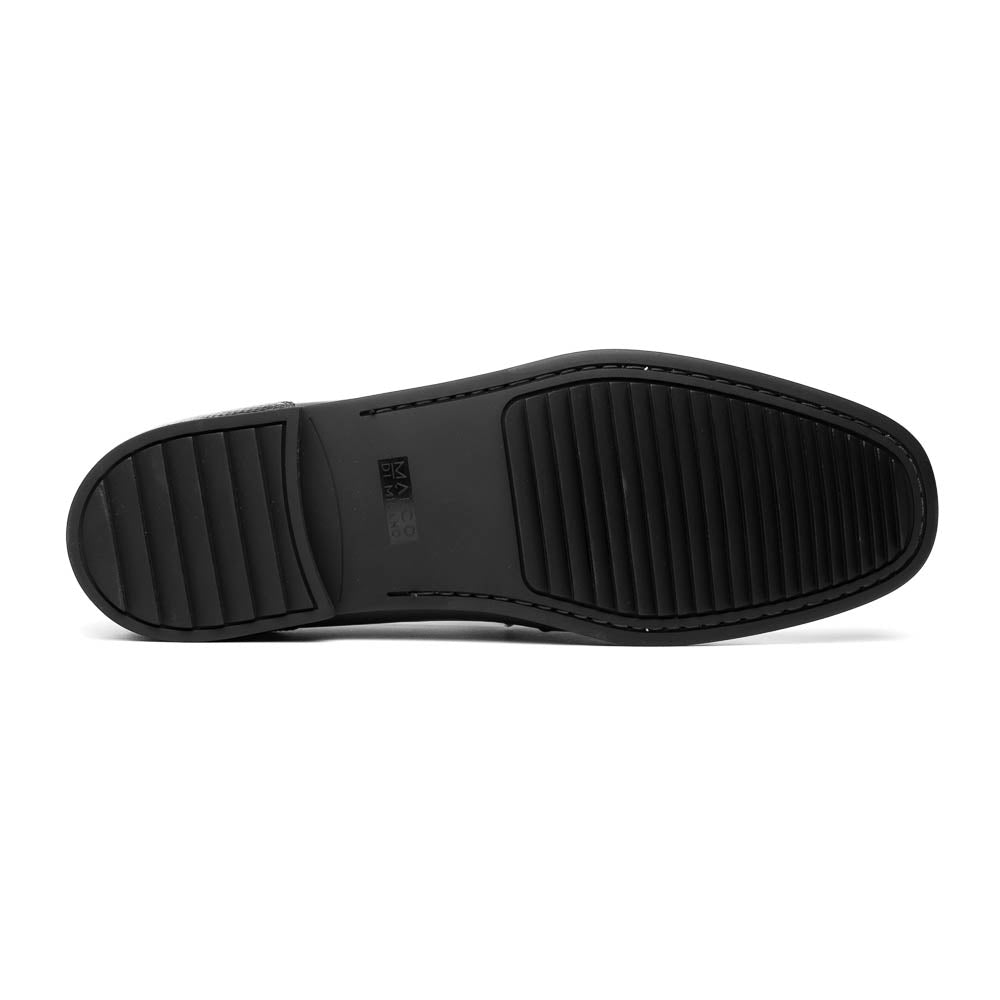 Marco Di Milano Hugo Lizard & Calfskin Bit Loafers Black